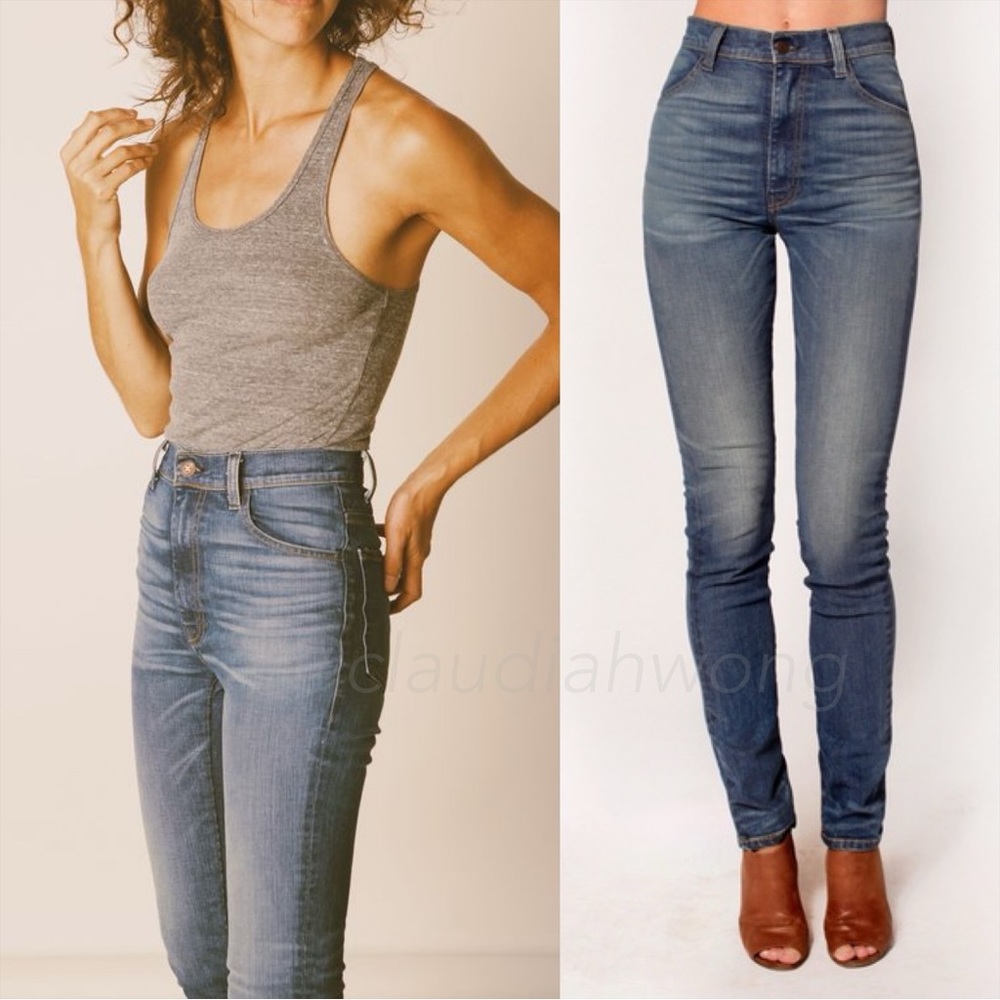 IMOGENE + WILLIE Elizabeth High Rise Skinny Jeans in Wayfarer Wash